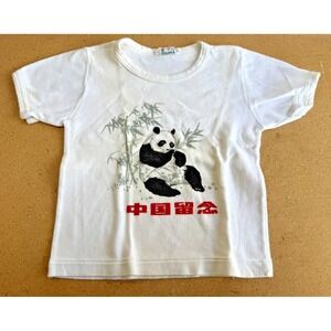 Hong Mian White Panda T-Shirt 18-24 Months Cotton Souvenir China Graphic Top